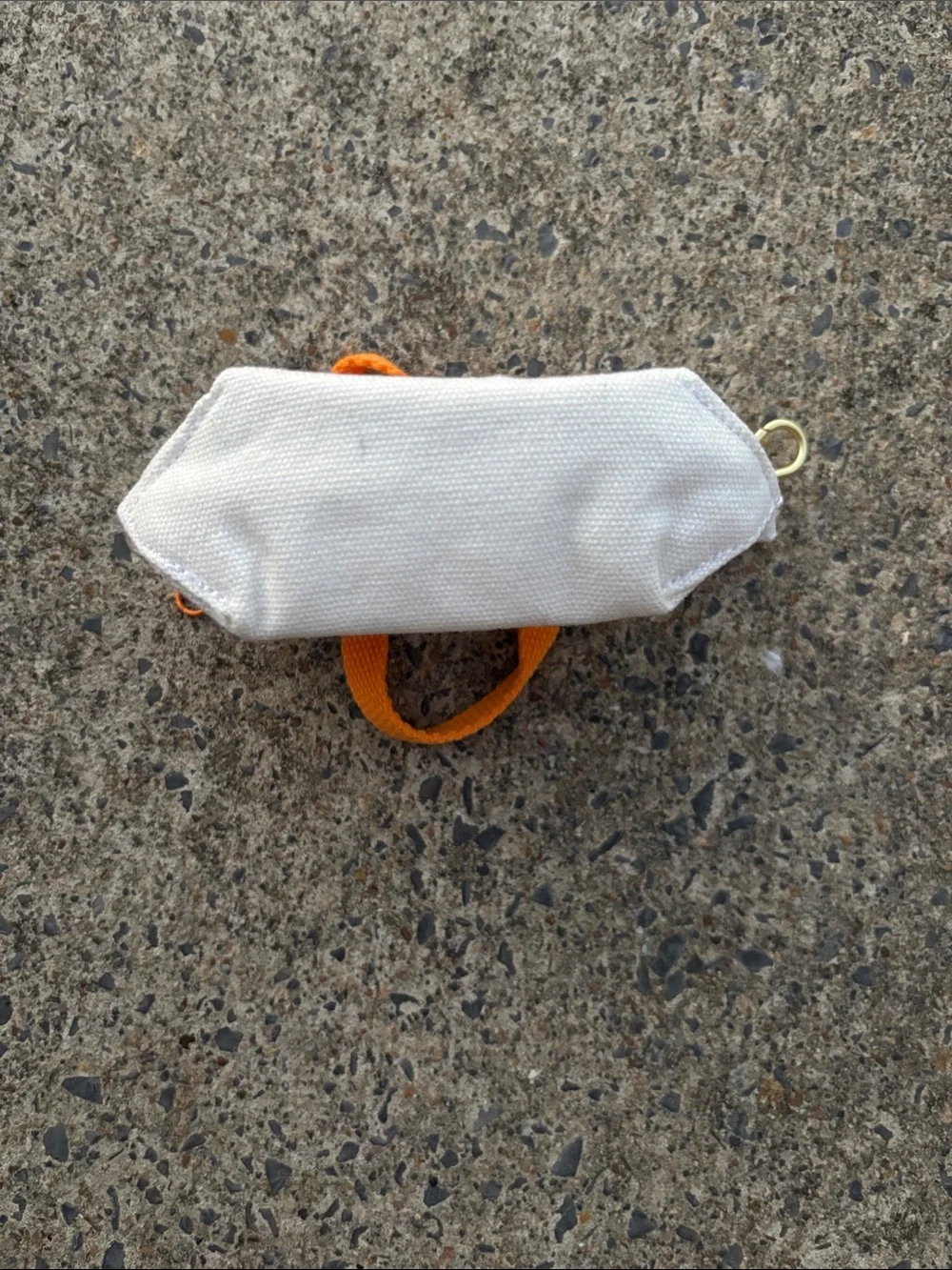 Disney Kids Orange and White Fruit Stand Coin Purse Keychain
